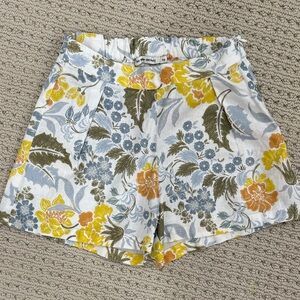 The Jetset Diaries Floral Cotton Blend Women's Shorts - White Multi